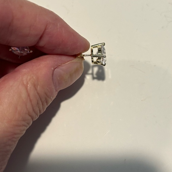 Adina Eden Gold and Silver Heart Earrings - Picture 4 of 6